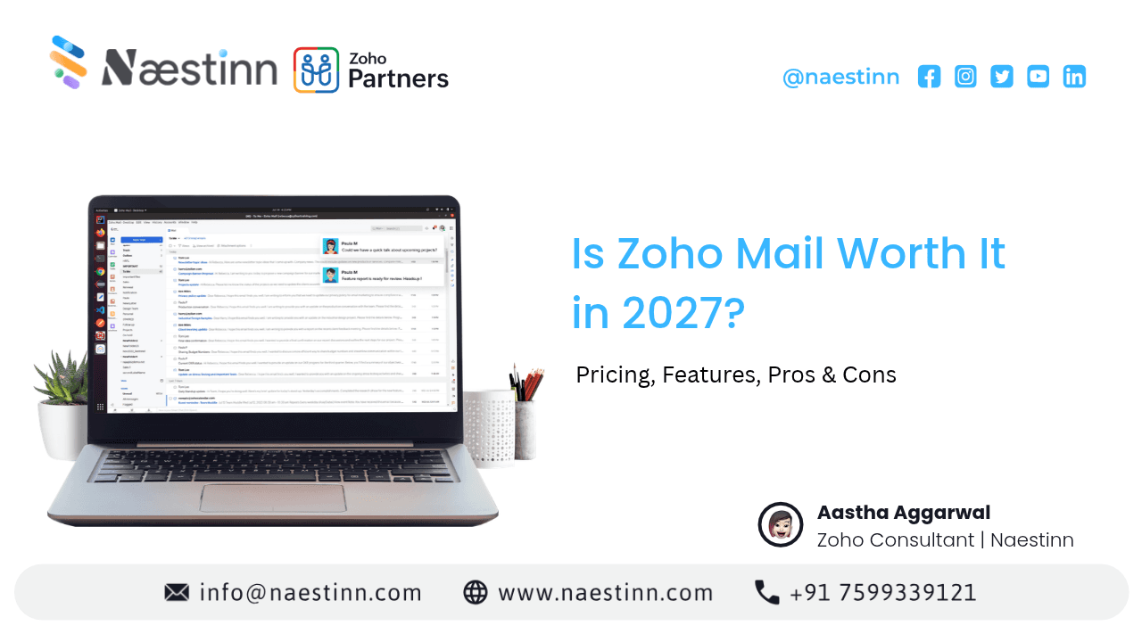 Is Zoho Mail Worth It in 2027? Pricing, Features, Pros & Cons Is Zoho Mail Worth It in 2027? Pricing, Features, Pros & Cons